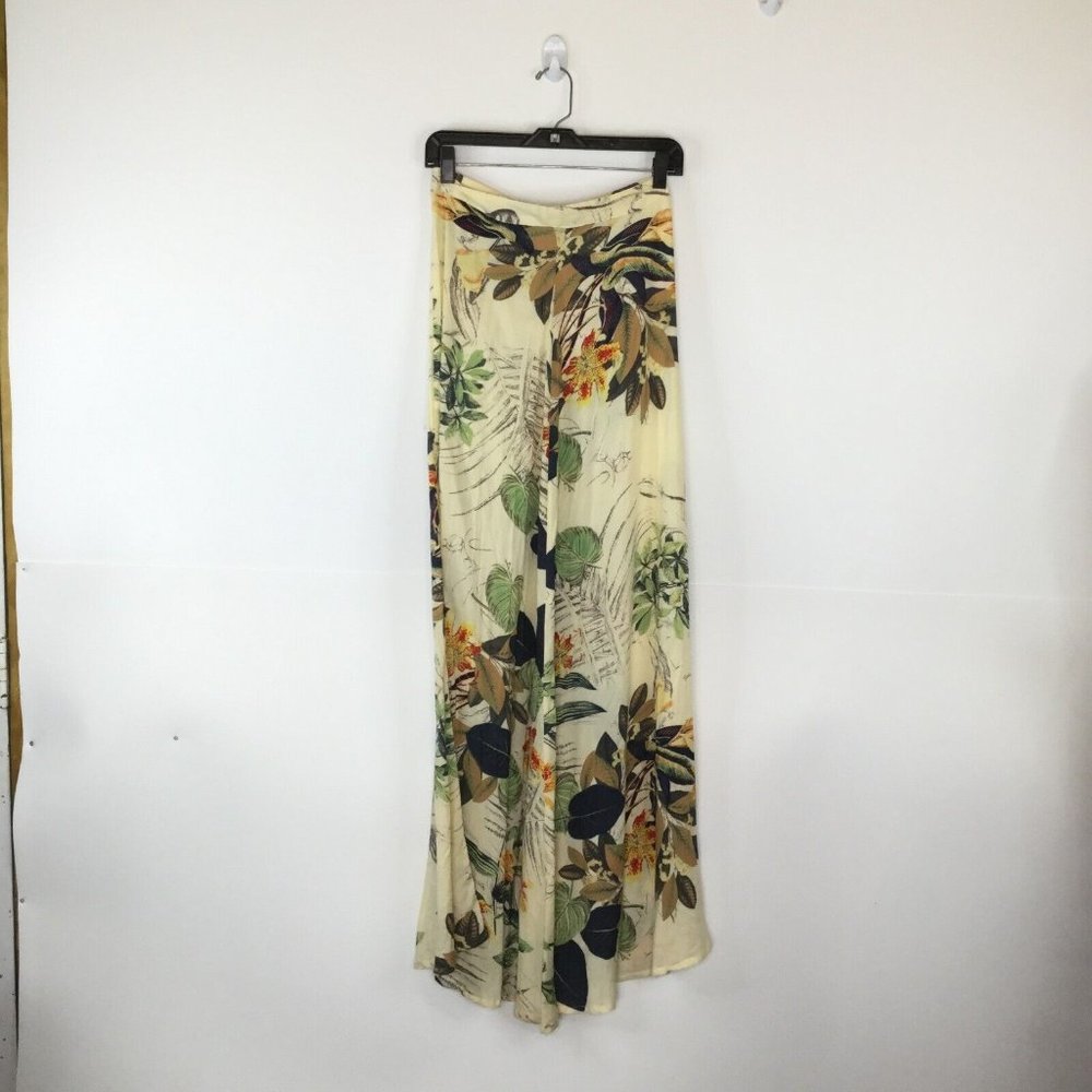 OASAP Maxi Skirt Women Small Multicolor Floral Tropical Zip Closure Long Skirt